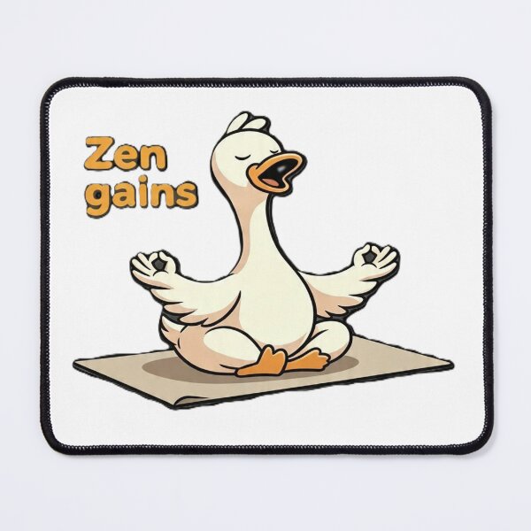 Item preview, Funny Meditating Duck - Zen Gains Yoga Fitness Art designed and sold by ZINO WORLD.