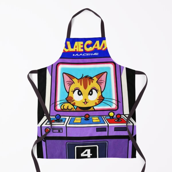 Item preview, Retro Gaming - Cat Arcade Cabinet Blue Marquee designed and sold by World-Pets.