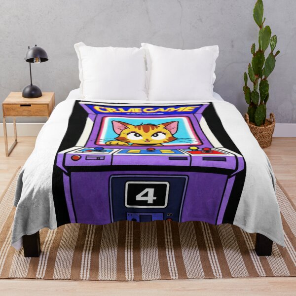 Item preview, Retro Gaming - Cat Arcade Cabinet Blue Marquee designed and sold by World-Pets.
