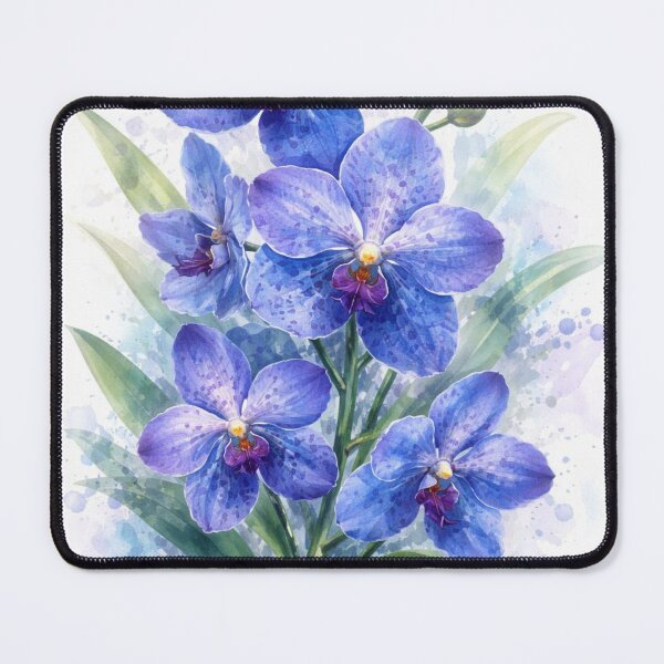 Item preview, Blue Vanda Orchid Watercolour Botanical Art Print designed and sold by EcologicoolShp.