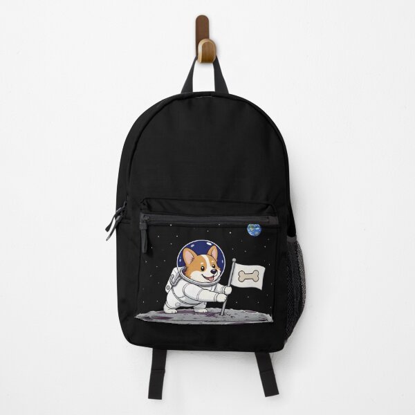 Item preview, Cute Corgi Astronaut on Moon - Funny Space Dog Bone Flag Art designed and sold by Knacky Print.