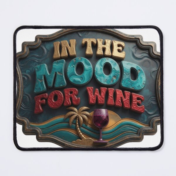 Item preview, Modern Teal IN THE MOOD FOR WINE 3D Text Art designed and sold by dazzlemakers.