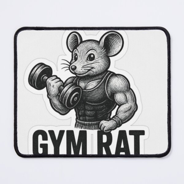 Item preview, Gym Rat – Strong Mouse Workout Sticker designed and sold by Kushwaha18.