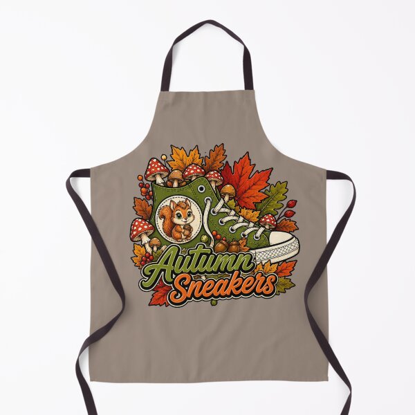 Item preview, Autumn Sneakers – Cute Squirrel, Mushrooms and Fall Leaves designed and sold by Aimetoi.