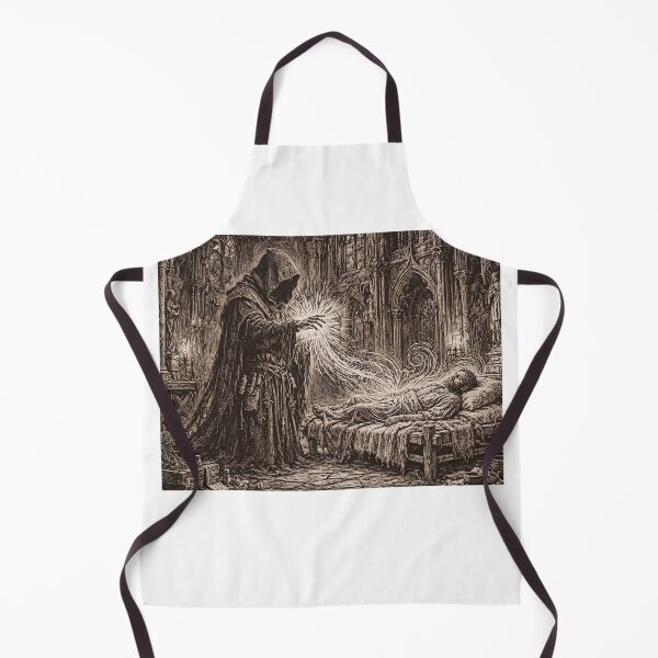 Item preview, Dark Cathedral - The Healing Rite in Infirmary Linocut designed and sold by Neurospicy Trolls.