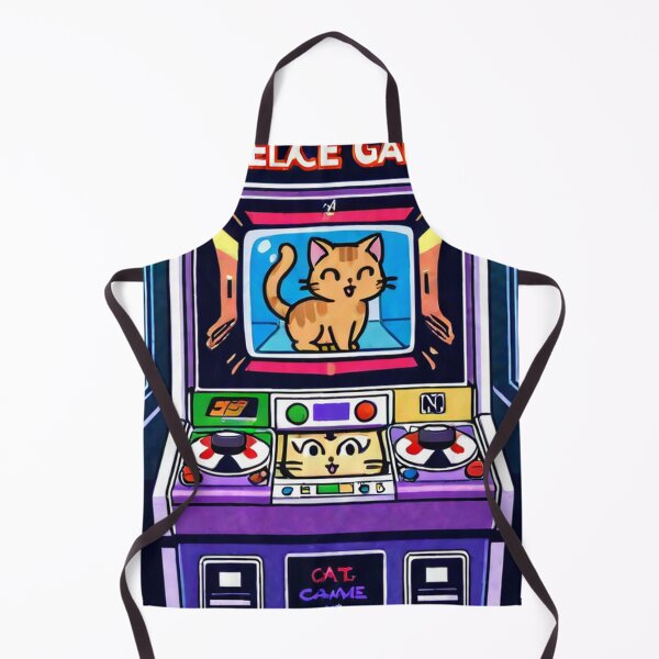 Item preview, Retro Gaming - Cat Arcade Cabinet Purple Neon designed and sold by World-Pets.