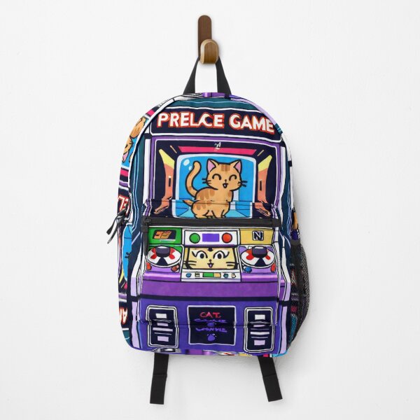 Item preview, Retro Gaming - Cat Arcade Cabinet Purple Neon designed and sold by World-Pets.