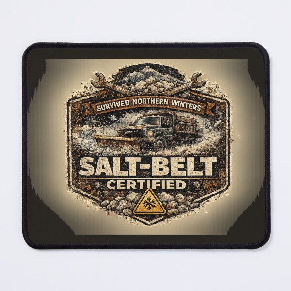 Item preview, Salt-Belt Certified – Funny Rust Belt Mechanic Badge designed and sold by ZestyThreads.
