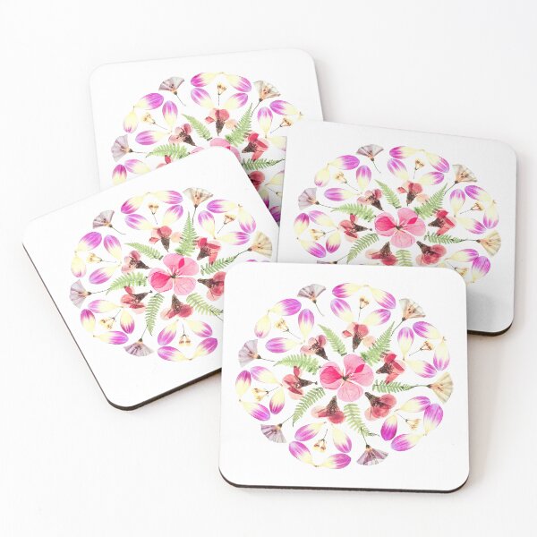 Item preview, Pressed Flower Mandala Botanical Boho Nature Aesthetic Art designed and sold by Elżbieta  Kaps.