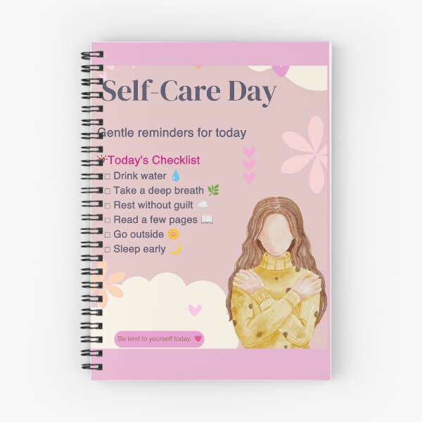 Item preview, Self Care Day Checklist Aesthetic Mental Wellness designed and sold by     Sela Art .