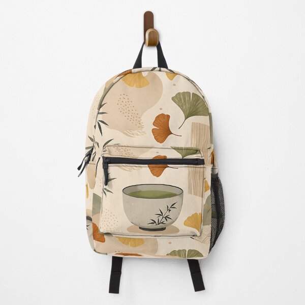 Item preview, Minimalist Japandi Matcha And Ginkgo Pattern designed and sold by Thai Vibe Studio.