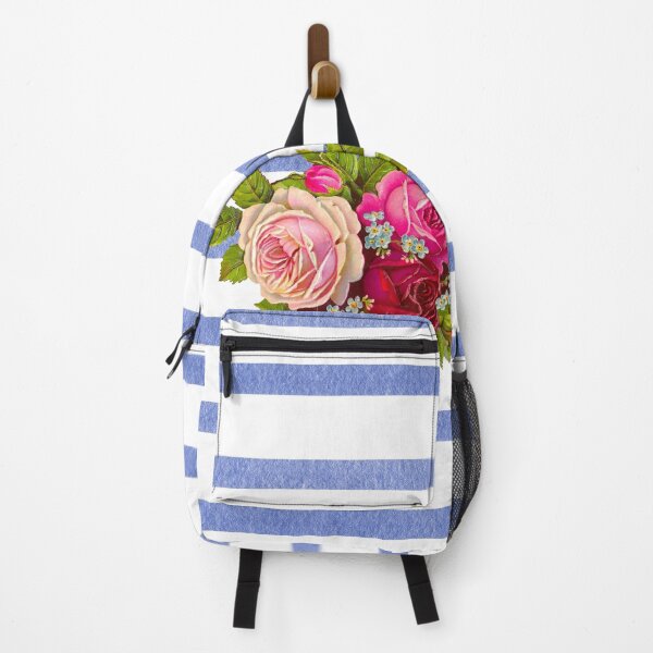 Item preview, Chic French Breton Stripes with Vintage Parisian Roses  designed and sold by CaseyMichelleArt.