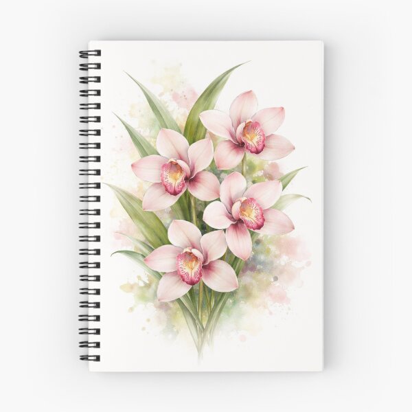 Item preview, Blush Pink Cymbidium Orchid Watercolour Art Print designed and sold by EcologicoolShp.