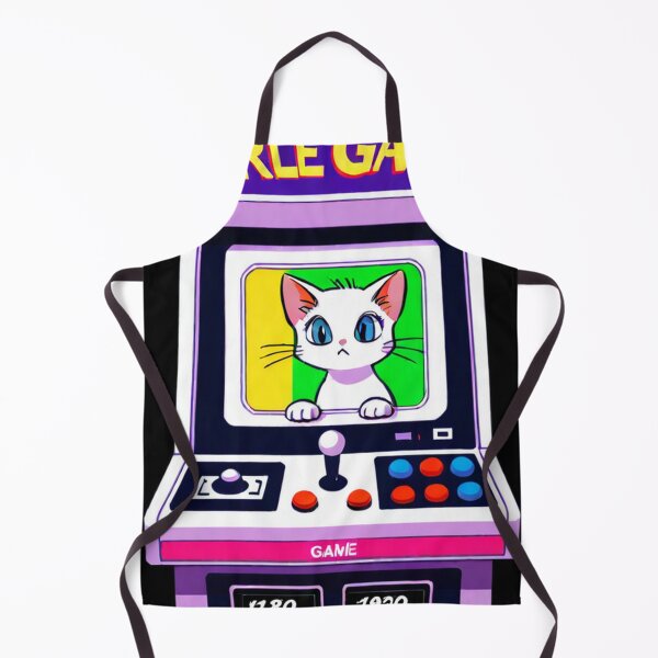 Item preview, Retro Gaming - Cat Arcade Cabinet White Lavender designed and sold by World-Pets.