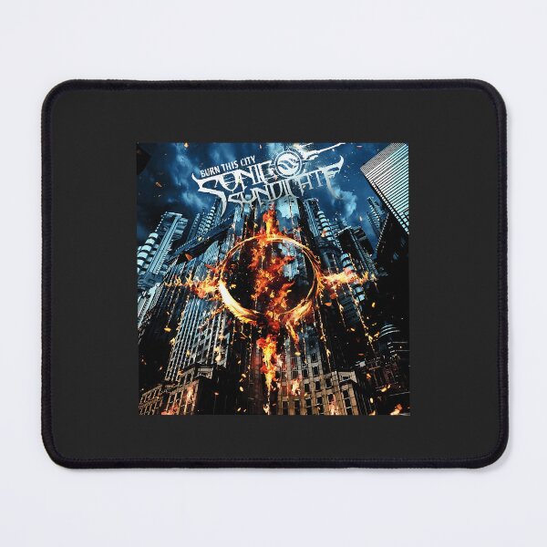 Item preview, Burning Metropolis Fiery Skyline Night Scene designed and sold by JanieBinggeli.