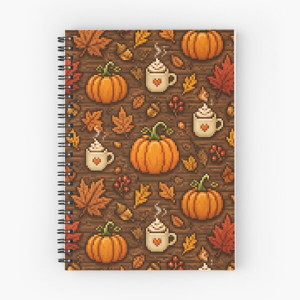Item preview, Retro 8 Bit Pixel Autumn Harvest Pattern designed and sold by Thai Vibe Studio.