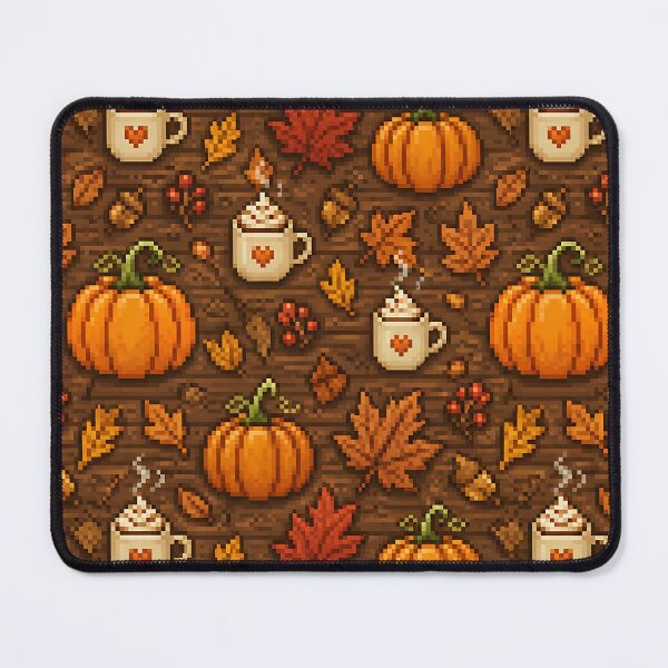 Item preview, Retro 8 Bit Pixel Autumn Harvest Pattern designed and sold by Thai Vibe Studio.