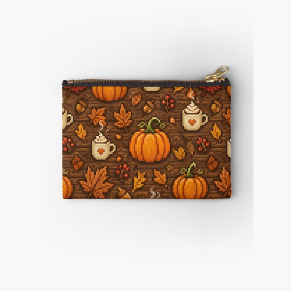 Item preview, Retro 8 Bit Pixel Autumn Harvest Pattern designed and sold by Thai Vibe Studio.