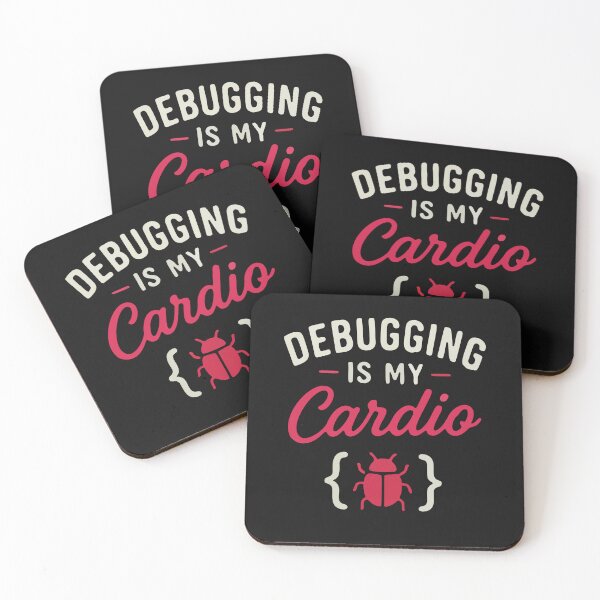 Item preview, Debugging Is My Cardio Funny Programmer Quote designed and sold by Code  Monkeys.