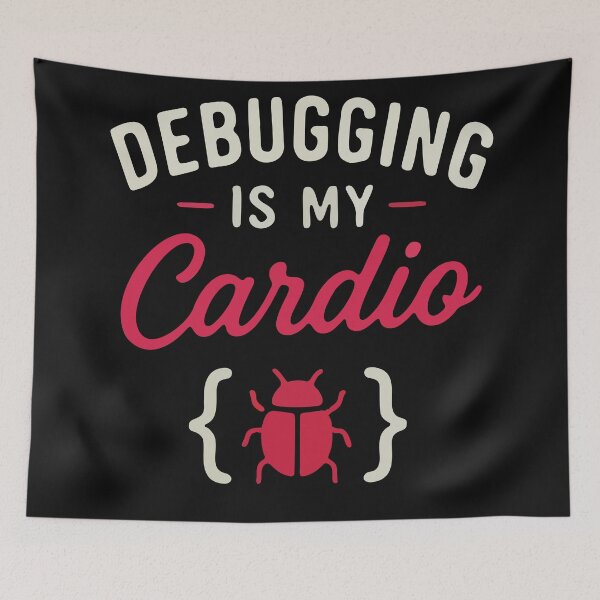 Item preview, Debugging Is My Cardio Funny Programmer Quote designed and sold by Code  Monkeys.