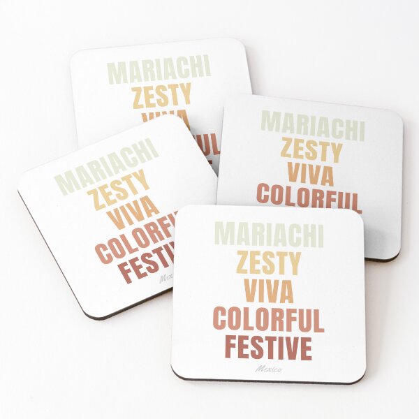 Item preview, Mexico Typographic Print, Mariachi Zesty Viva Colorful Festive Decor designed and sold by MarkedArtPrints.
