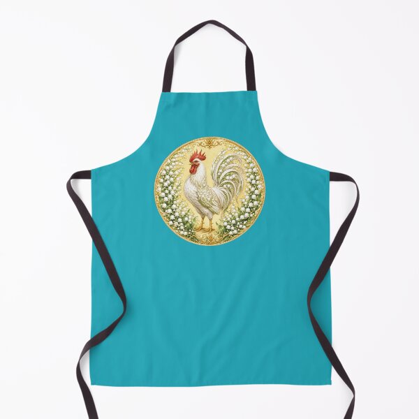 Item preview, Lily of the Valley Rooster | Art Nouveau Botanical Medallion designed and sold by sunbowjp stadio.