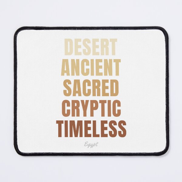 Item preview, Egypt Wall Decor, Desert Ancient Sacred Cryptic Timeless Typography designed and sold by MarkedArtPrints.