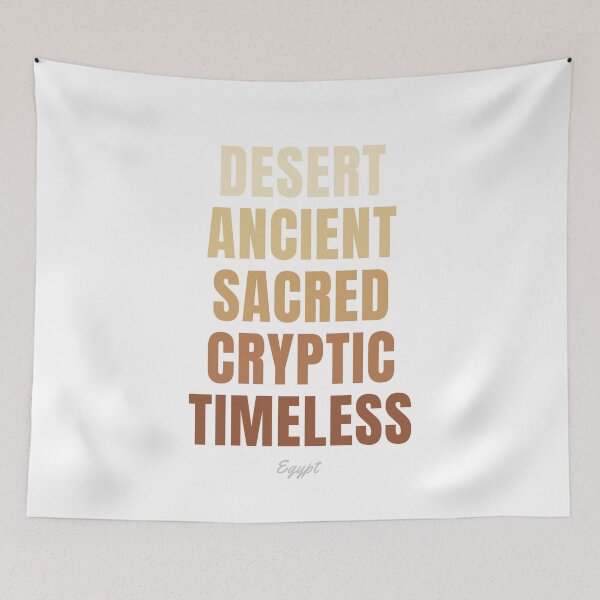 Item preview, Egypt Wall Decor, Desert Ancient Sacred Cryptic Timeless Typography designed and sold by MarkedArtPrints.