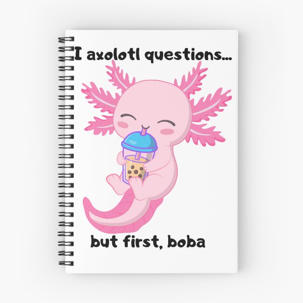 Item preview, I Axolotl Questions But First Boba Cute Pink Bubble Tea designed and sold by Alexacarmen.