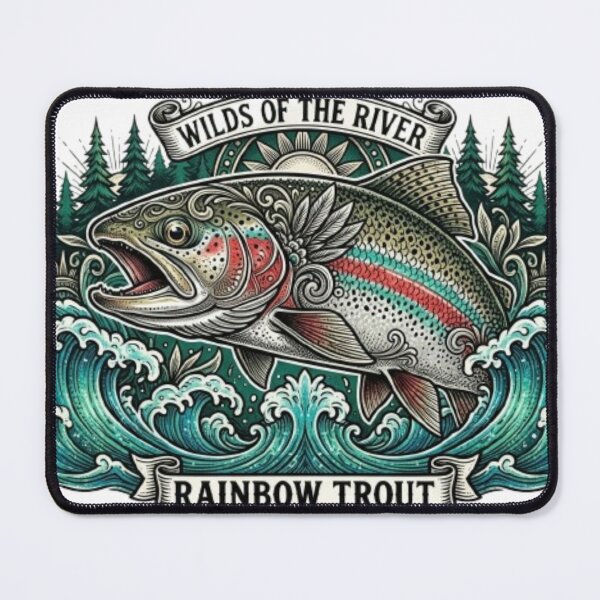 Item preview, Rainbow Trout T-Shirt Design designed and sold by NoFishToday.