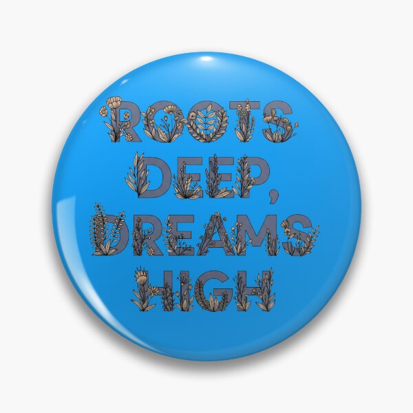 Item preview, Roots Deep Dreams High - Floral Lettering Quote Art designed and sold by Dzblack.