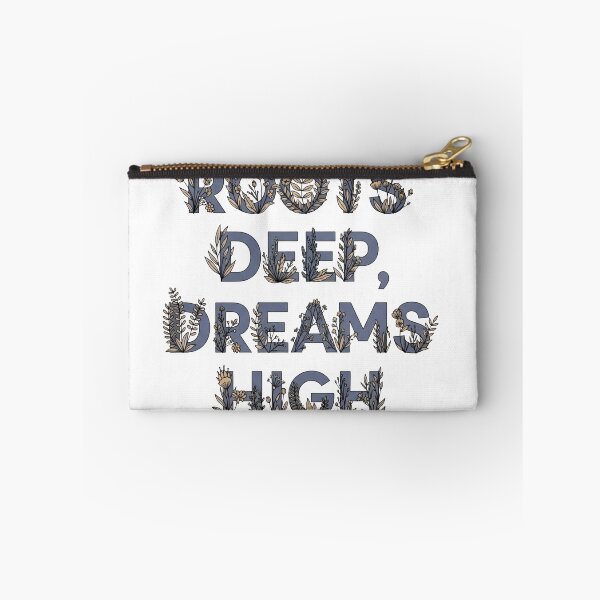 Item preview, Roots Deep Dreams High - Floral Lettering Quote Art designed and sold by Dzblack.