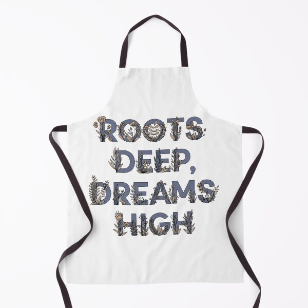 Item preview, Roots Deep Dreams High - Floral Lettering Quote Art designed and sold by Dzblack.