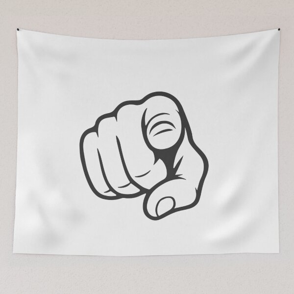 Item preview, Pointing Finger You Gesture Sticker Design designed and sold by VectorForge Studio.