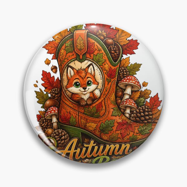 Item preview, Autumn Boots – Cute Fox, Fall Leaves, Mushrooms & Chestnuts designed and sold by Aimetoi.