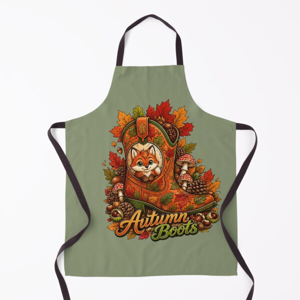 Item preview, Autumn Boots – Cute Fox, Fall Leaves, Mushrooms & Chestnuts designed and sold by Aimetoi.