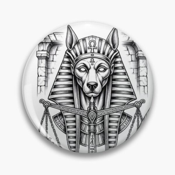 Item preview, Anubis Scales of Justice - Heart vs Feather Egyptian Mythology Tattoo Design designed and sold by Interactive-Art.