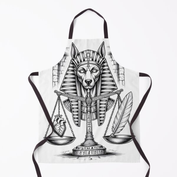 Item preview, Anubis Scales of Justice - Heart vs Feather Egyptian Mythology Tattoo Design designed and sold by Interactive-Art.