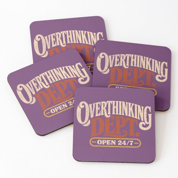 Item preview, Overthinking Dept Vintage Funny Anxiety designed and sold by LockjowArt.