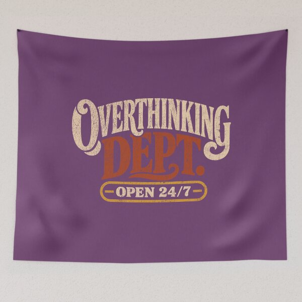 Item preview, Overthinking Dept Vintage Funny Anxiety designed and sold by LockjowArt.