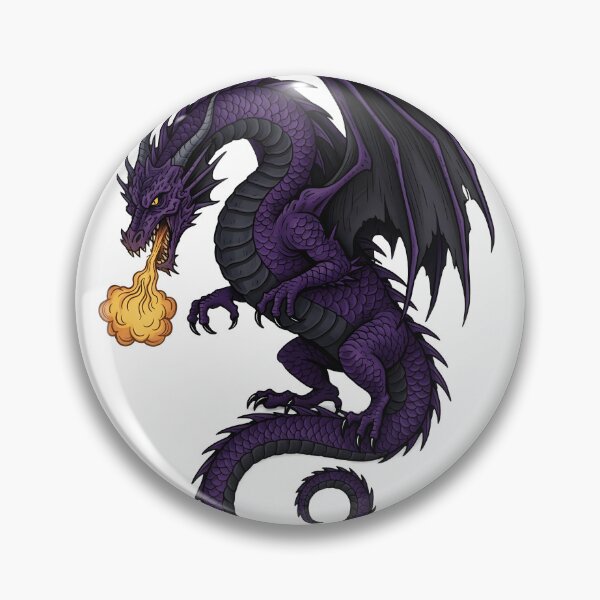 Item preview, Purple Fire Dragon Cartoon Illustration | Fantasy Dragon Clipart designed and sold by DragonSerpent Ink.