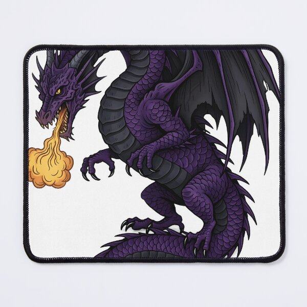 Item preview, Purple Fire Dragon Cartoon Illustration | Fantasy Dragon Clipart designed and sold by DragonSerpent Ink.
