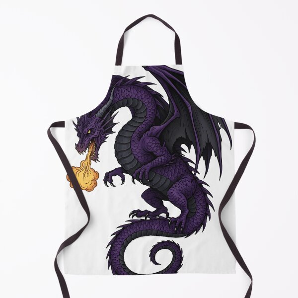Item preview, Purple Fire Dragon Cartoon Illustration | Fantasy Dragon Clipart designed and sold by DragonSerpent Ink.
