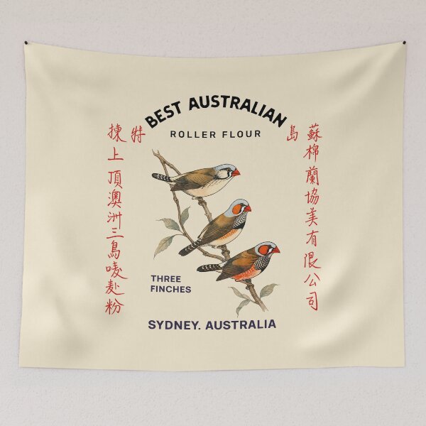 Item preview, Three Finches Best Australian Roller Flour  designed and sold by Corinne Alexa Jackson.