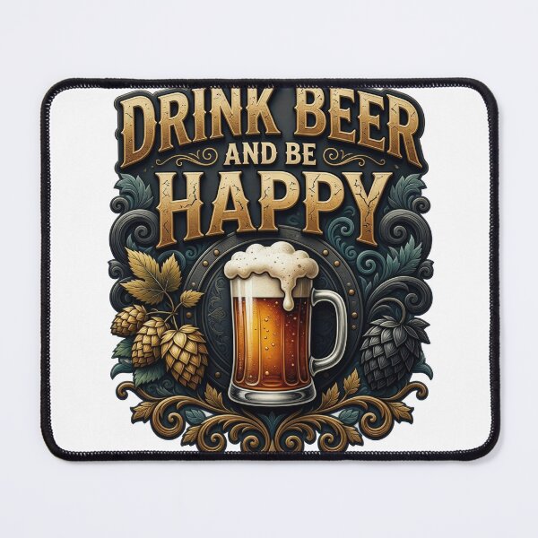 Item preview, Edgy Orange DRINK BEER AND BE HAPPY Wearable Art designed and sold by dazzlemakers.
