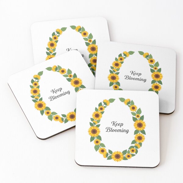 Item preview, Keep Blooming - Sunflower Wreath Floral Graphic Art designed and sold by Dzblack.