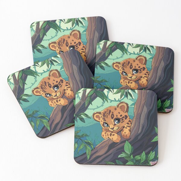 Item preview, Cute Baby Leopard Cub in Jungle Tree designed and sold by Bloomeaa.