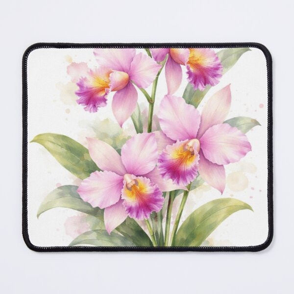 Item preview, Pink Cattleya Orchid Watercolour Botanical Art Print designed and sold by EcologicoolShp.