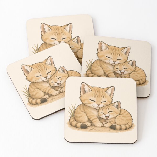 Item preview, Mum & Baby Love Sand Cats designed and sold by MellowMunchkins.
