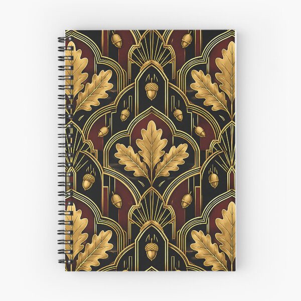 Item preview, Elegant Art Deco Golden Autumn Leaf Pattern designed and sold by Thai Vibe Studio.